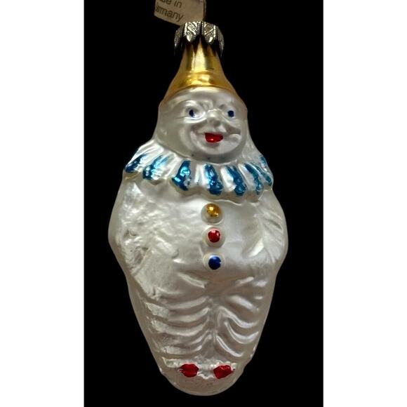 Antique Vintage My Darling Gold Pink Joey Clown German Glass Christmas Ornament - Picture 2 of 6